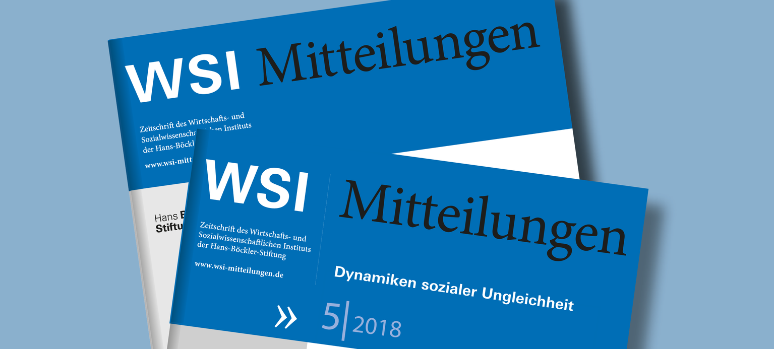 Foto: Cover der WSI-Mitteilungen