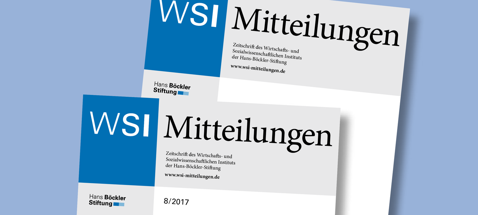 Foto: Cover der WSI-Mitteilungen