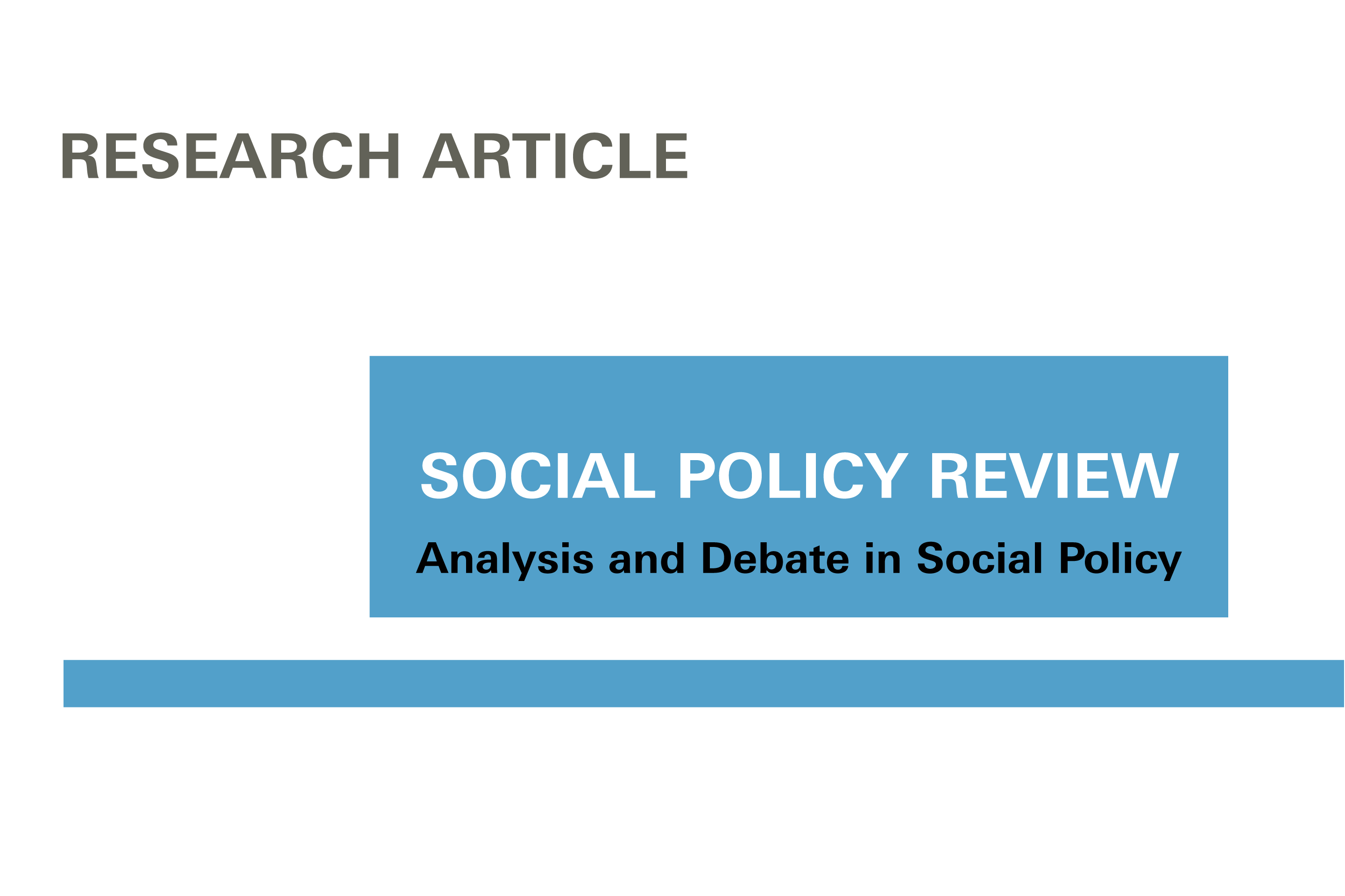 Social Policy Review - Analysis and Debate in Social Policy 