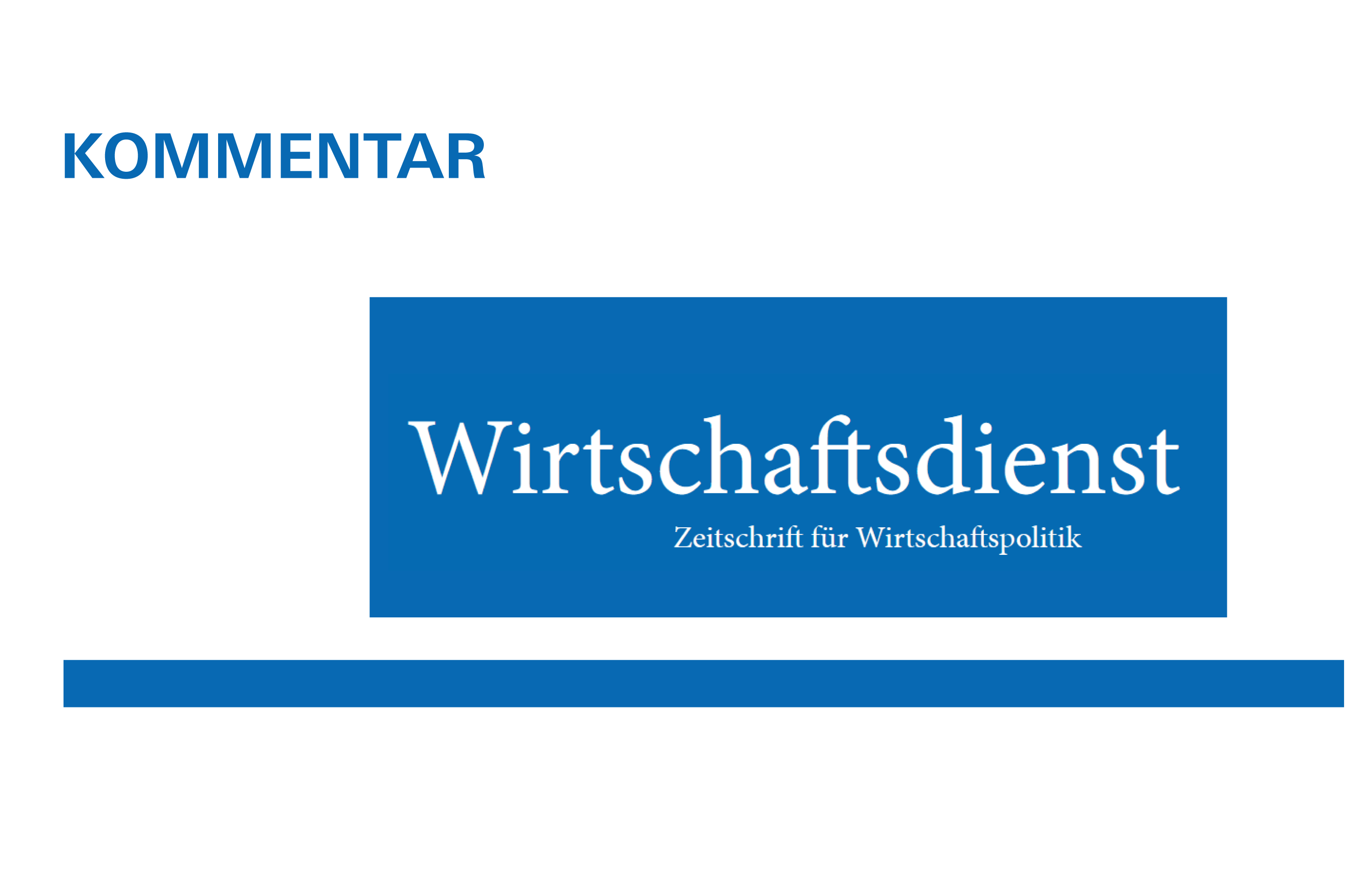 Logo der Zeitschrift Wirtschaftsdienst