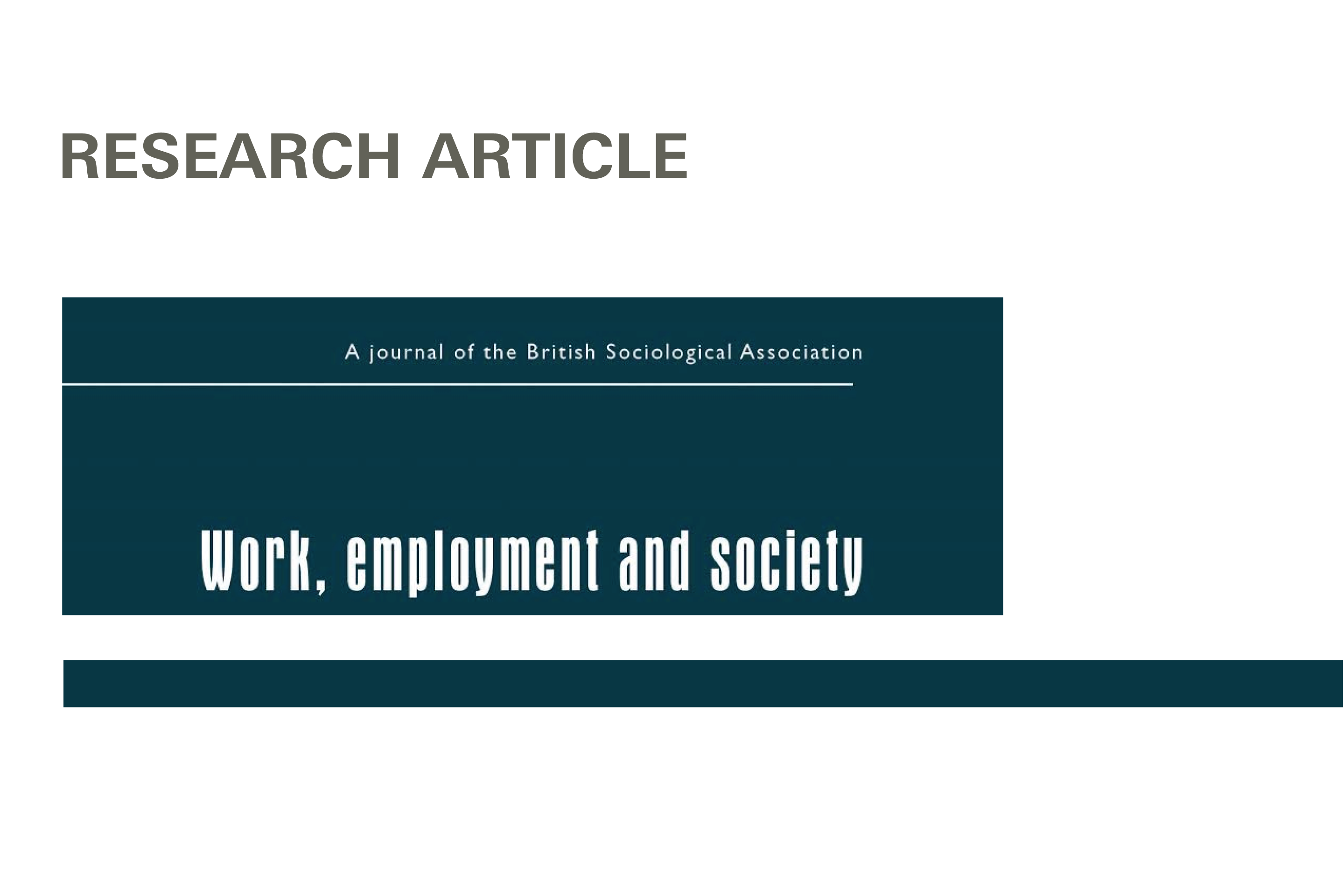 Journal Work, Employment and Society